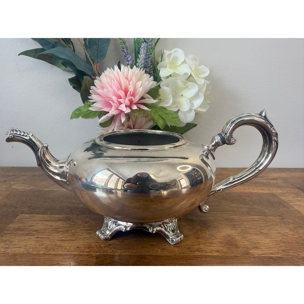Vintage Victorian Plate Silver Plated Spirit Kettle Tripod Feet EP Copper Canada